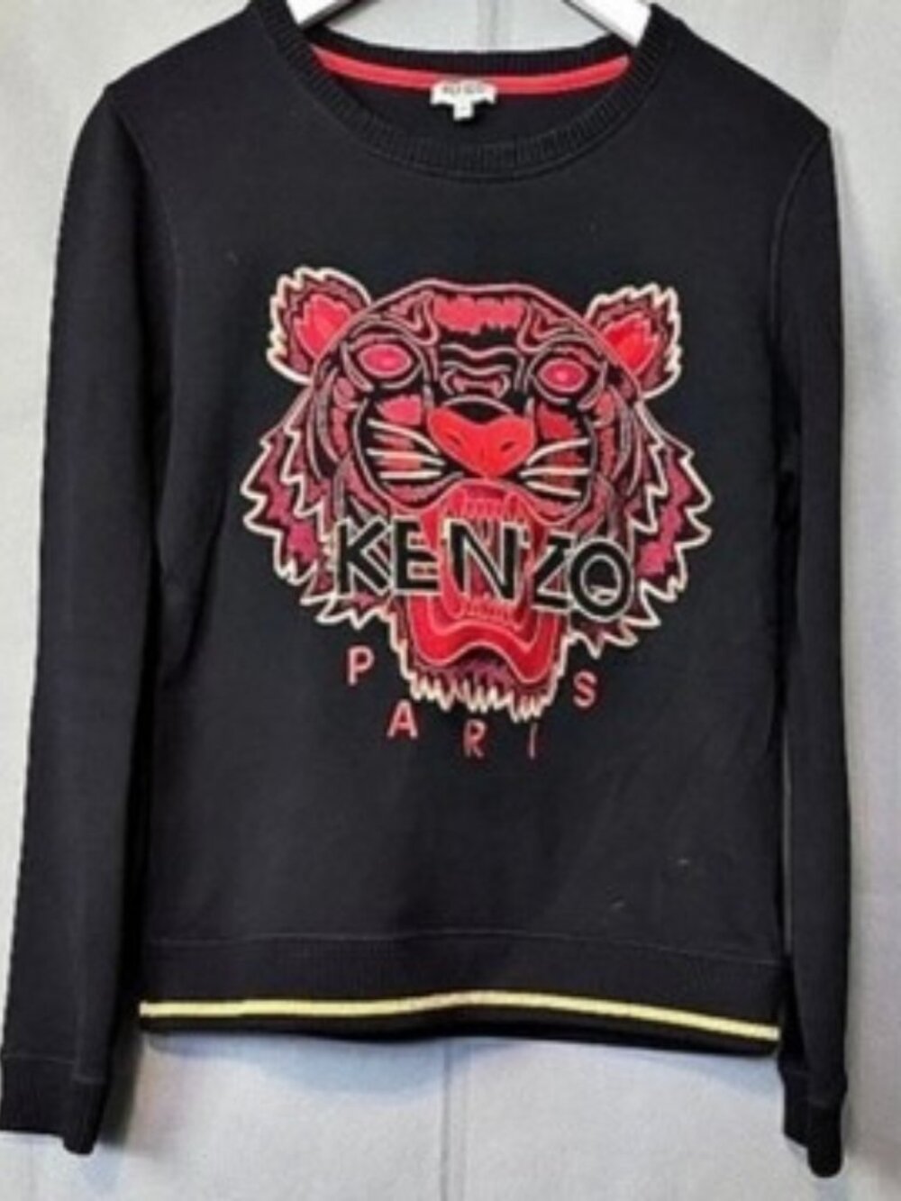 KENZO Tiger Embroidered Sweatshirt Black & Red